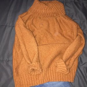 Orange Turtleneck Sweater